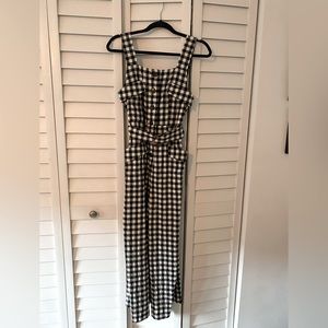 Topshop Black & White Gingham Jumpsuit (New with Tags)